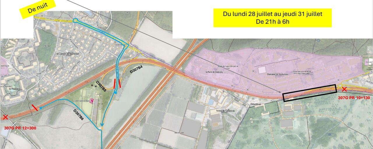 Rd 307 - Plan de déviation phase 3 Rd 307 - Plan de déviation phase 3