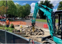 Travaux d'aménagement de la piste cyclable