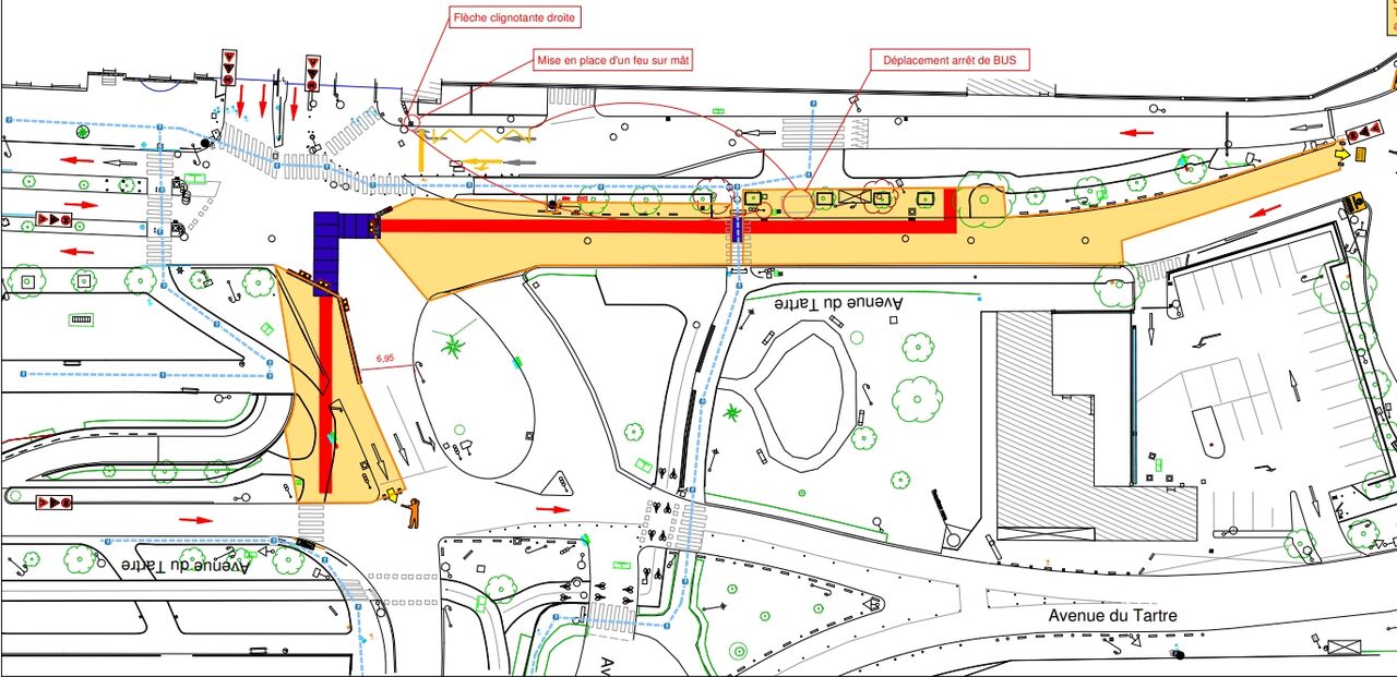 Plan des travaux - Avenue Dutartre Plan des travaux - Avenue Dutartre